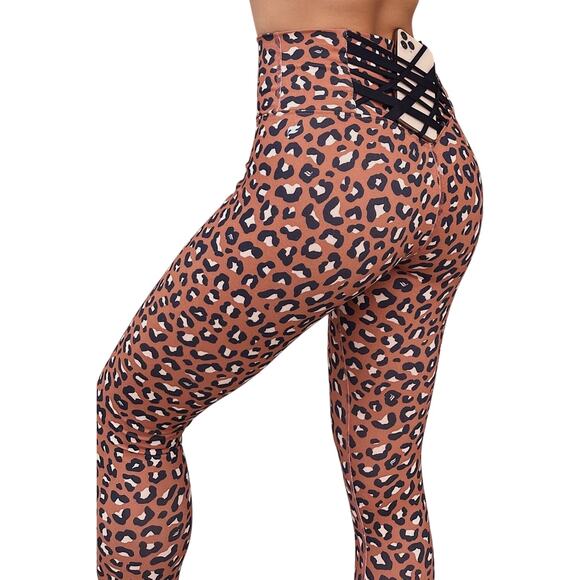 Fabletics Boost PowerHold® Leopard Mocha Meru High-Waisted 7/8 Legging XL | NWT - Picture 3 of 10